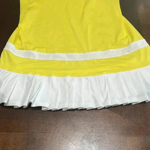 Fila Yellow and White Pleated Pickleball/Tennis/ Sundress - Picture 5 of 8